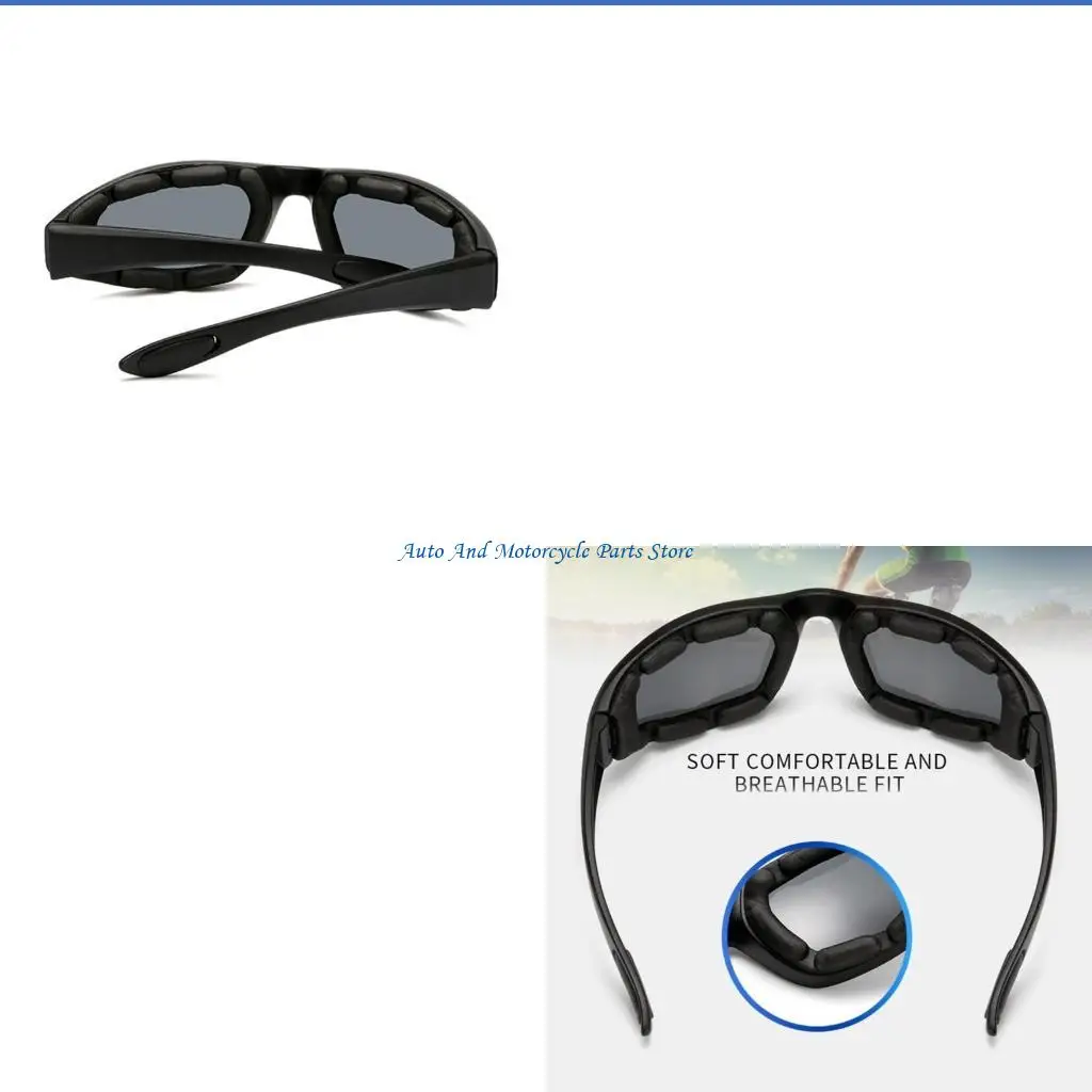 

P9FD Motorbike Ridings Glasses Goggles for Man Foam Padding, Windproof Antidust Sunglasses Outdoor Protective Eyewear