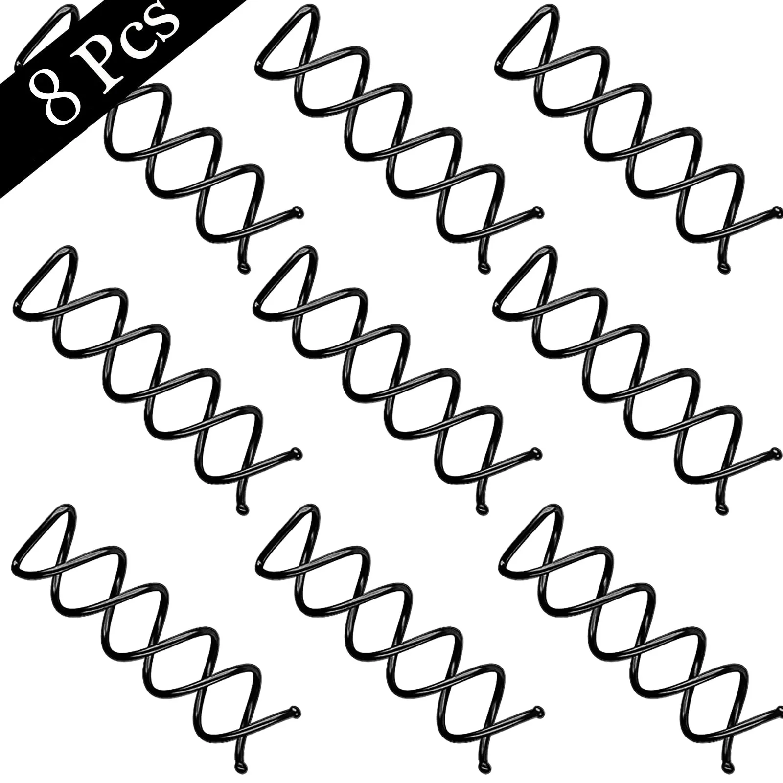 

8 шт./упаковка, Спиральные заколки-нецарапающиеся закругленные кончики