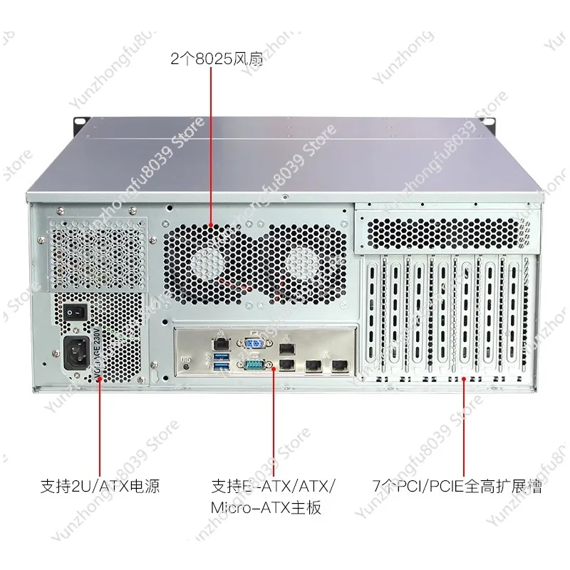 Short 8-disk Hot-swappable Server Chassis, Cloud Computing, Cloud Storage AI Rendering Workstation