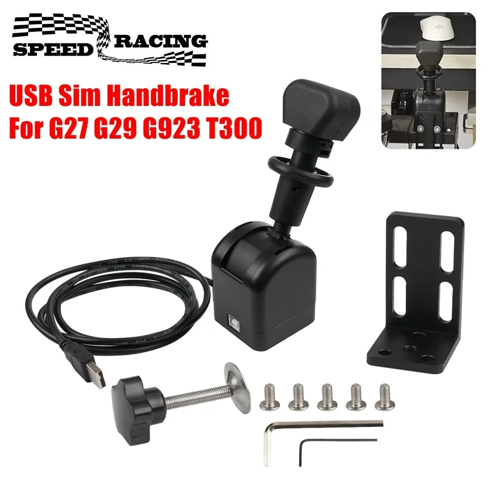 new PC USB Handbrake For Logitech G27 G29 G923 Thrustmaster T300 For ETS2 European/American Truck Sim Racing Games Hand Brake