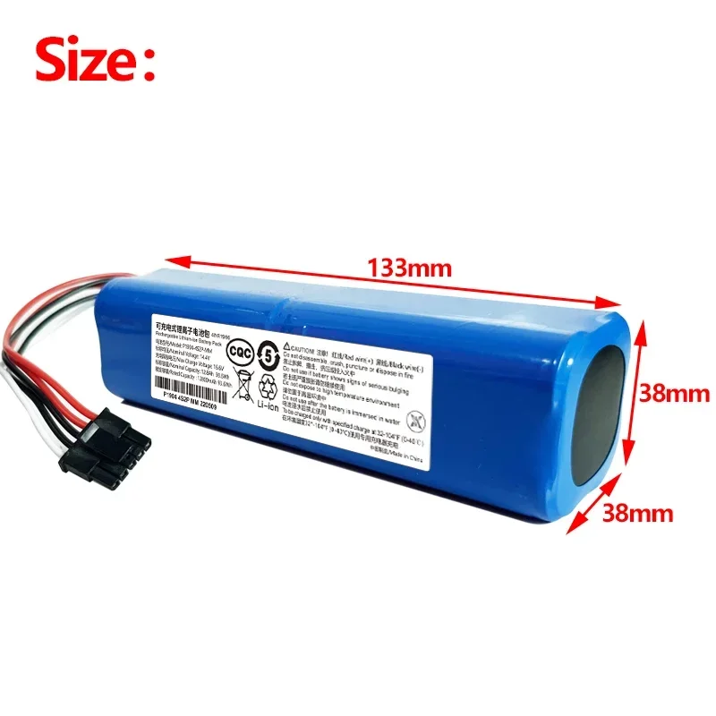 Original 14.4V 12800mAh Eddie ion Remplacement Batterie D099-4S2P Pour Xiaomi Mi Robot Aspirateur-Mop 2 Pro MJST1SHW MJSTS Partie