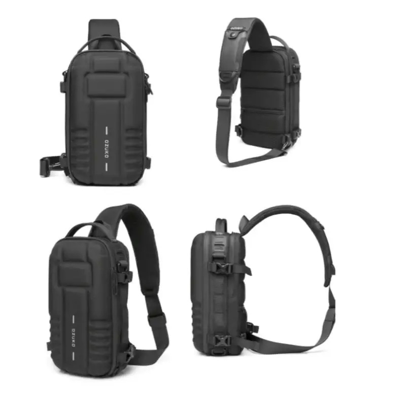 Fashion New Hard Shell Chest Bag Sports Men\'s Shoulder Bags OutdoorTactical Knight Handsome Man Bag