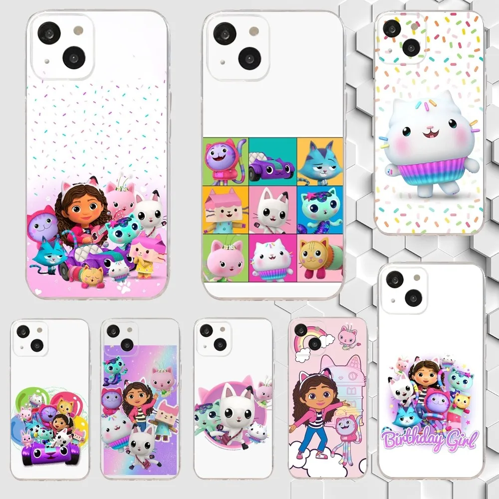 Cute G-Gabbys D-Dollhouse Phone Case For iPhone 15,14,13,12,11 Plus,Pro,Max,XR,XS,X,7,8 Plus,SE,Mini Transparent Silicone Soft