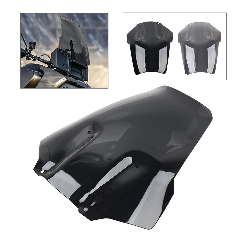 Motorcycle Windshield Windscreen Wind Screen Deflector For Harley Pan America 1250 PA1250 2021-2022 Black/Smoke