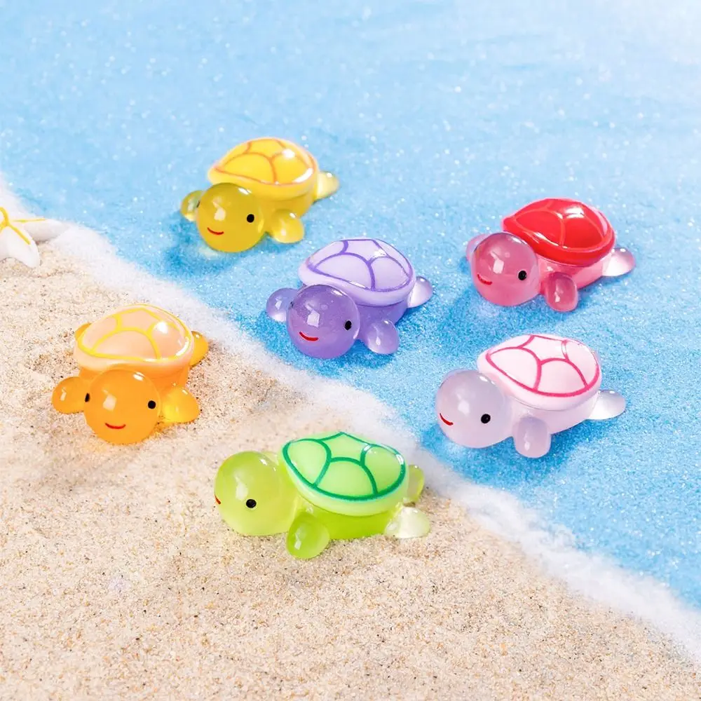 Micro Landschap Creatieve Lichtgevende Schildpad Diy Decoratie Kleine Schildpad Accessoires Mini Desktop Hars Kleine Ornamenten