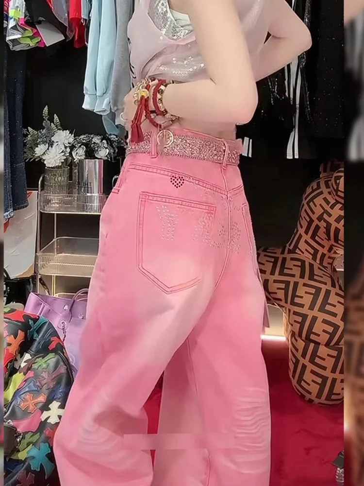 

Джинсы женские джинсовые брюки с вышивкой и цветочным узором с принтом графическое художественное украшение женская одежда модная эстетичная мода