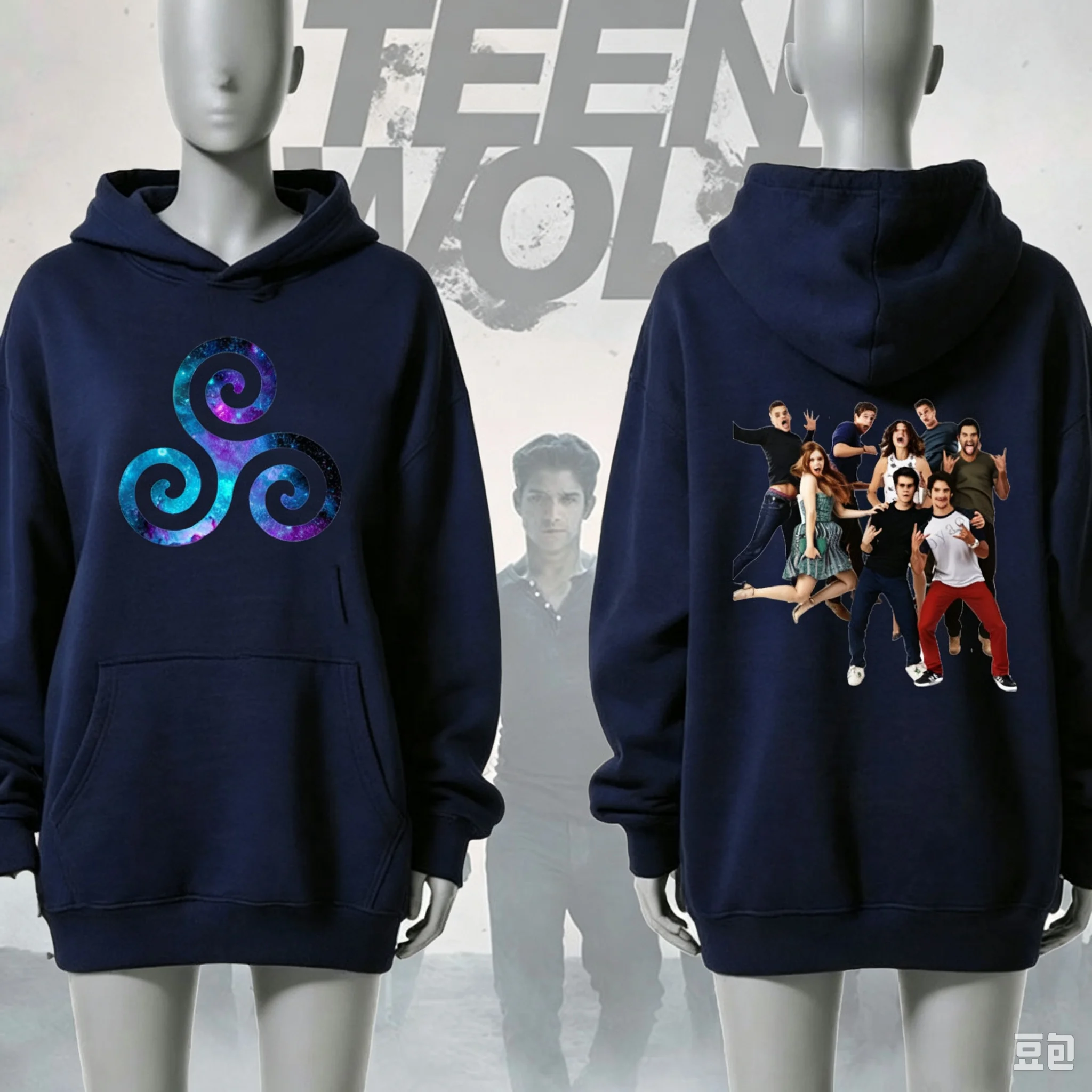 Trendy Style Teen Wolf Print Hoodies Men Autumn and Winter Sweatshirt Harajuku Casual Streewear Sportswear Girl Warm Hoodie