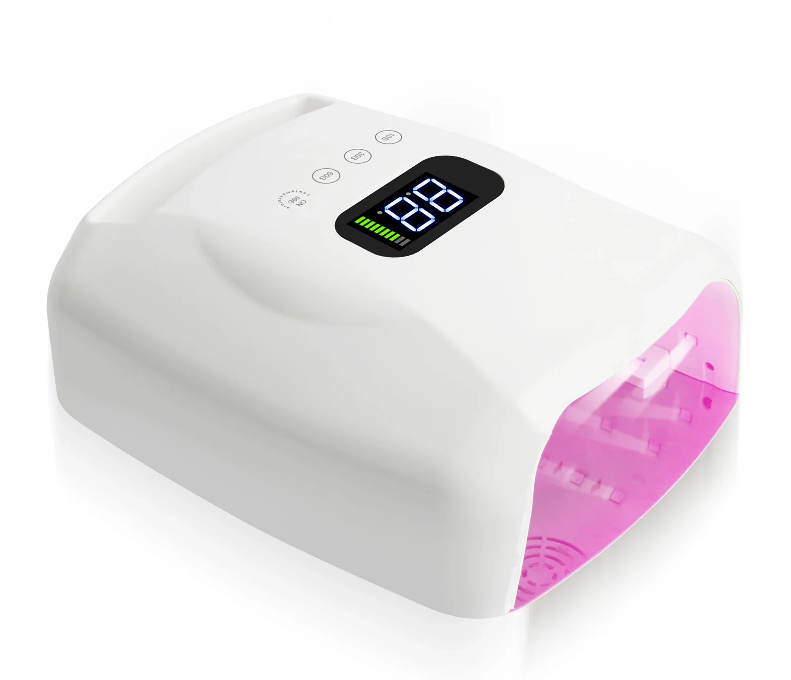 2022  new Nail Dryer Rechargeable Cordless Painless 96w Gel UV LED Nail Lamp Professional Polish Nail Light Double Light Source