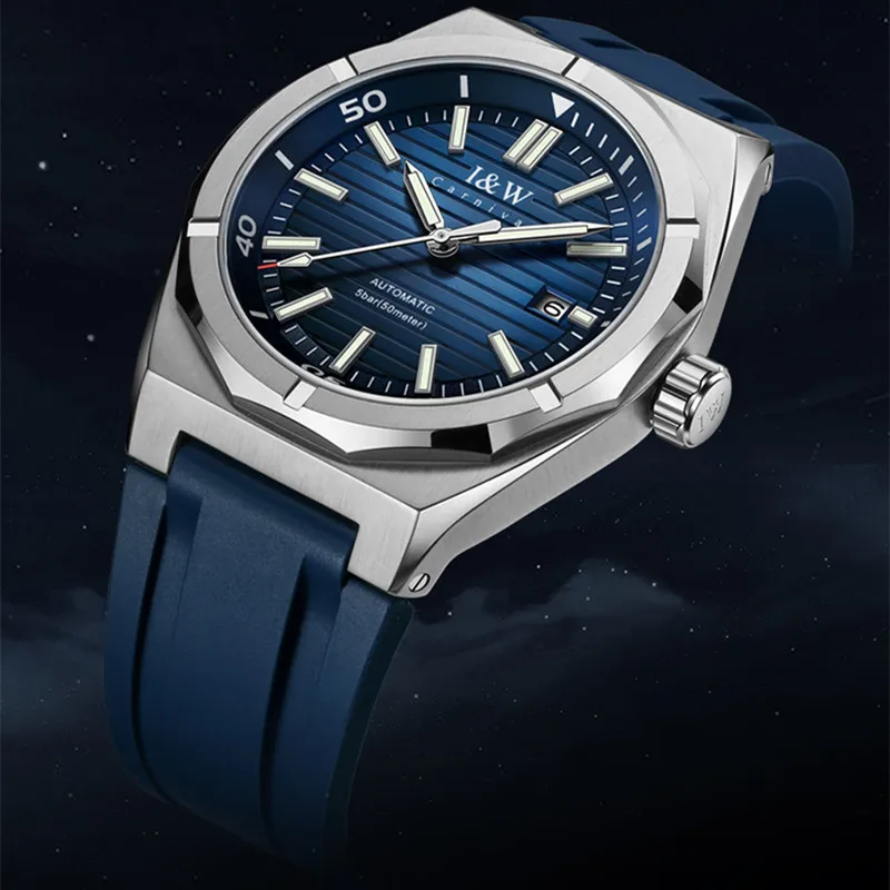 CARNIVAL Brand Mechanical Watch Luxury Sapphire Calendar MIYOTA 8215 Movement Automatic Wristwatches Waterproof for Men Montre