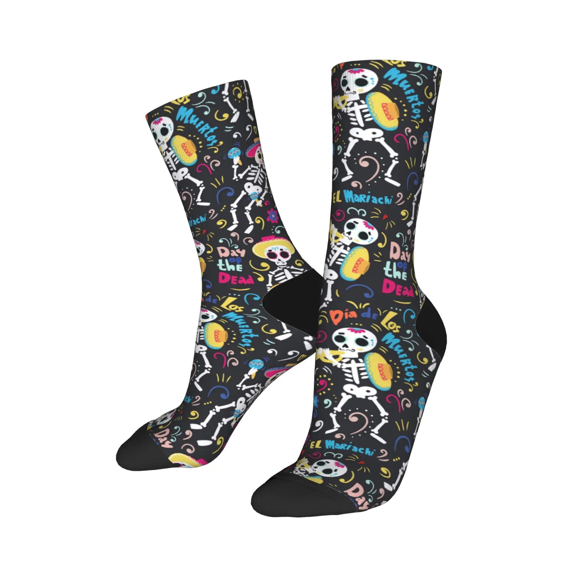 해피 퍼니 남성 캐주얼 데드 소크 슈가 스컬 스케이트보드 여성 스타킹 봄 여름 가을 겨울