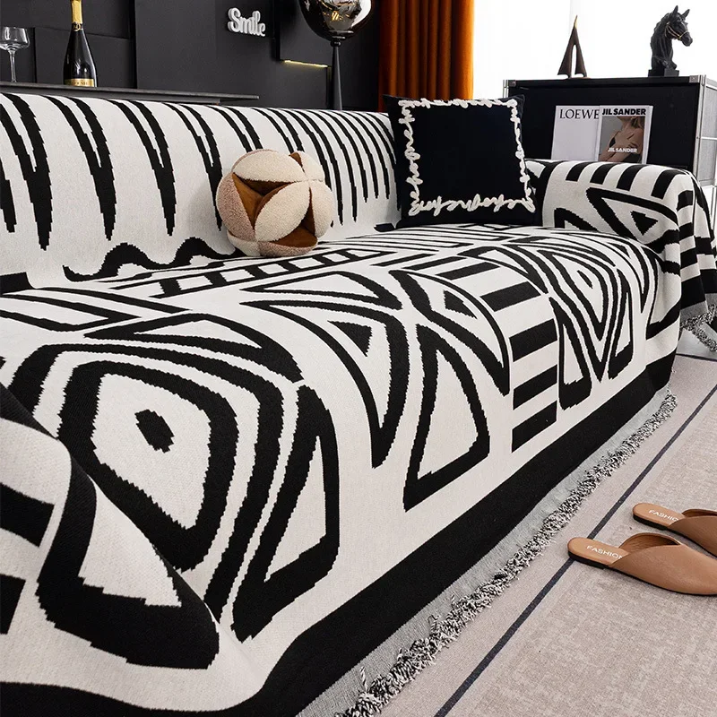 Bohemian Style Geometric Couch Cover Towel All Inclusive Dust-proof Dirt Resistant Sofa Rug Four Season Universal Home Decor