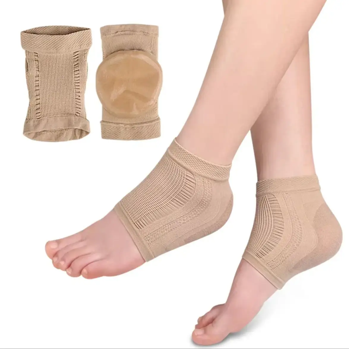 1pair upgraded high elasticity Silicone sock Ankle protection sock Ankle Support Brace Best Ankle Compression Support Brace