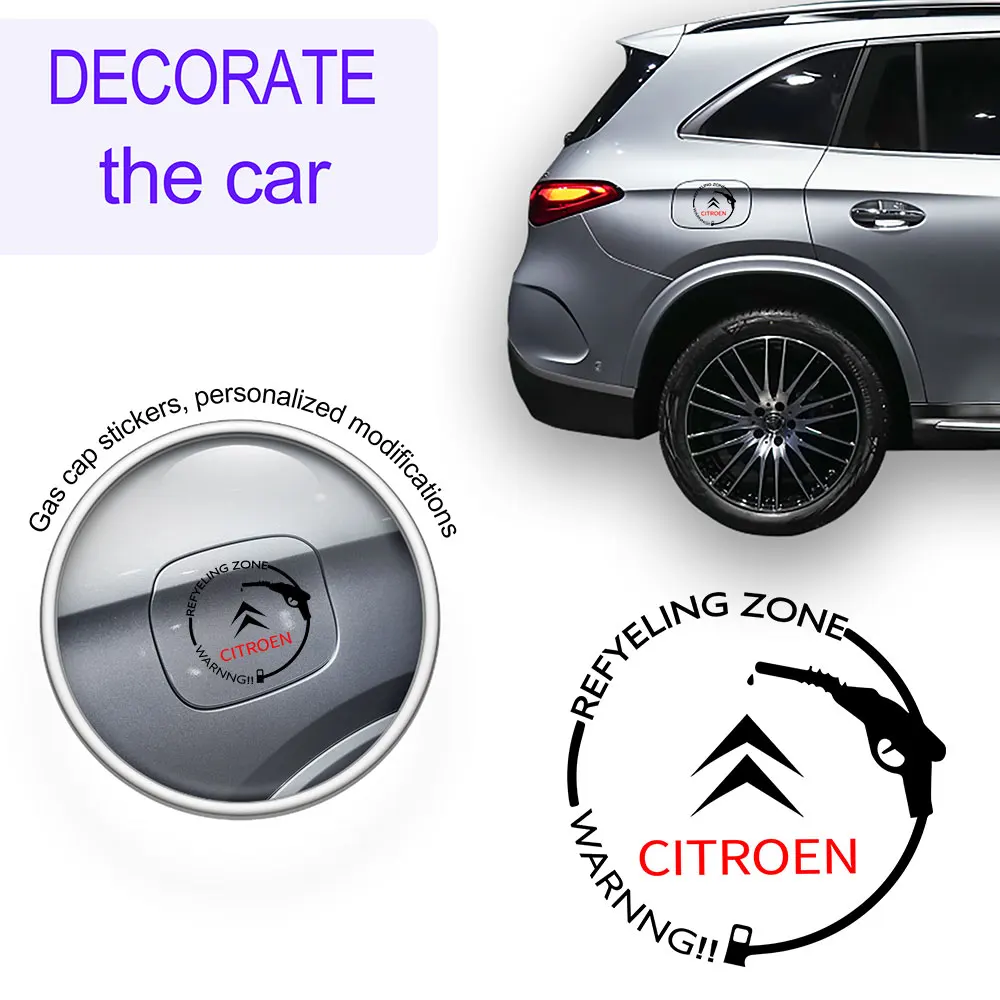 

2026 Hot Car Sticker 1pcs Car Styling PVC Vinyl Body Fuel Tank Cap Badge Decoration Sticker For Citroen C1 C2 C3 Grand C4 Picass