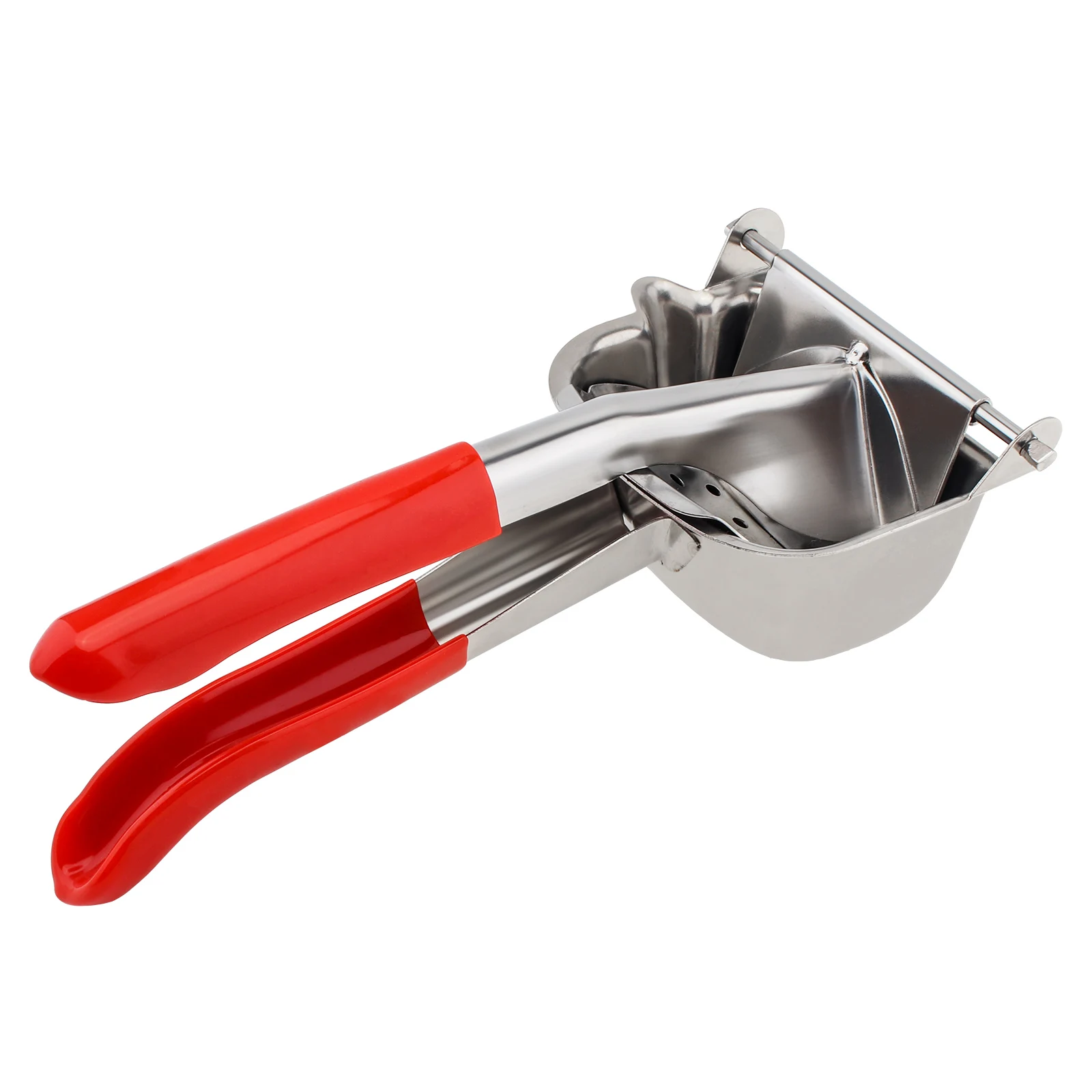 

304 Stainless Steel Hand Press Squeeze Juice Extractor for Orange Lime Grapefruit with Dipped Plastic Handle Lemon Squeezer