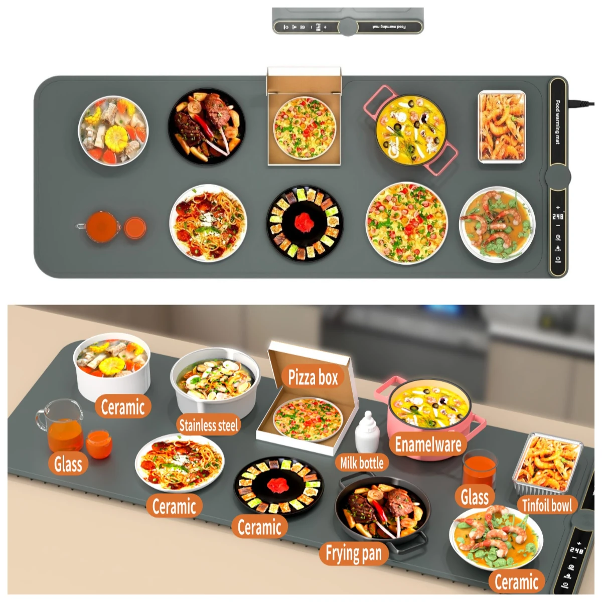 Dining Table Insulation Board Mat, Flexible Heating Board Mat for Cooking, Household Heating Board Mat, Foldable Silicone