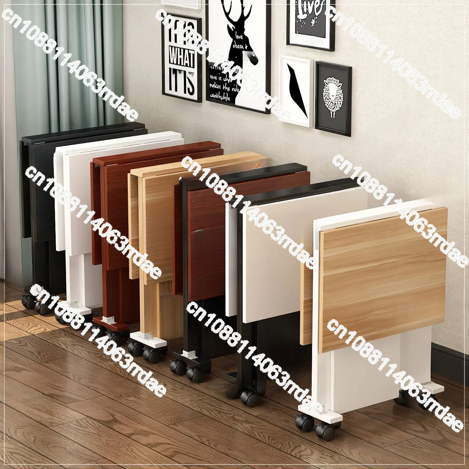 

Home Folding Table for Household Simple Folding and Movable Dining Table