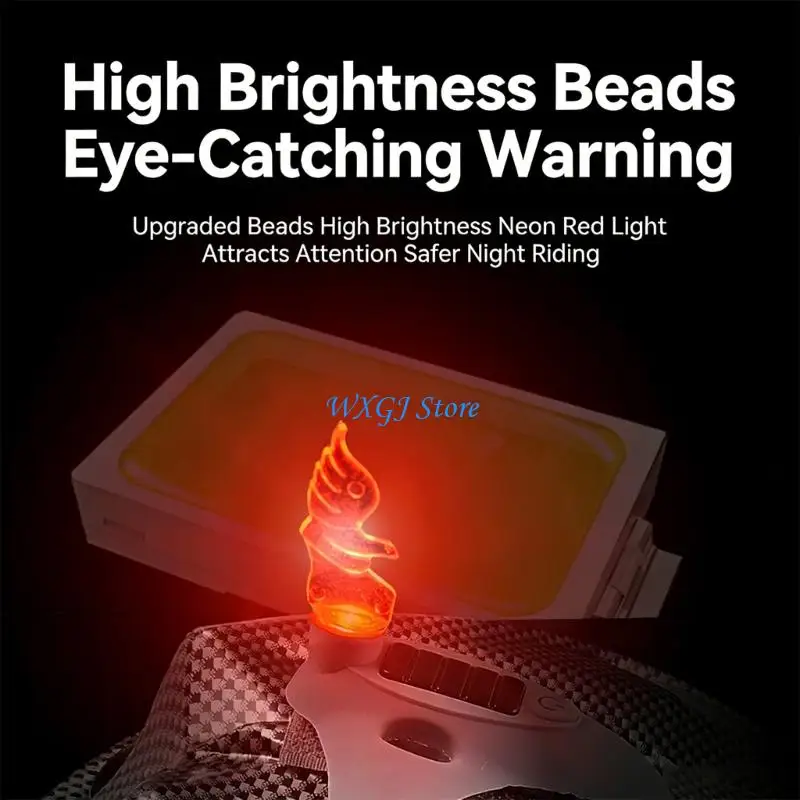 

37JE Easy Carry Rechargeable Helmets Light Safe Enhanced Helmets Light for Night Time