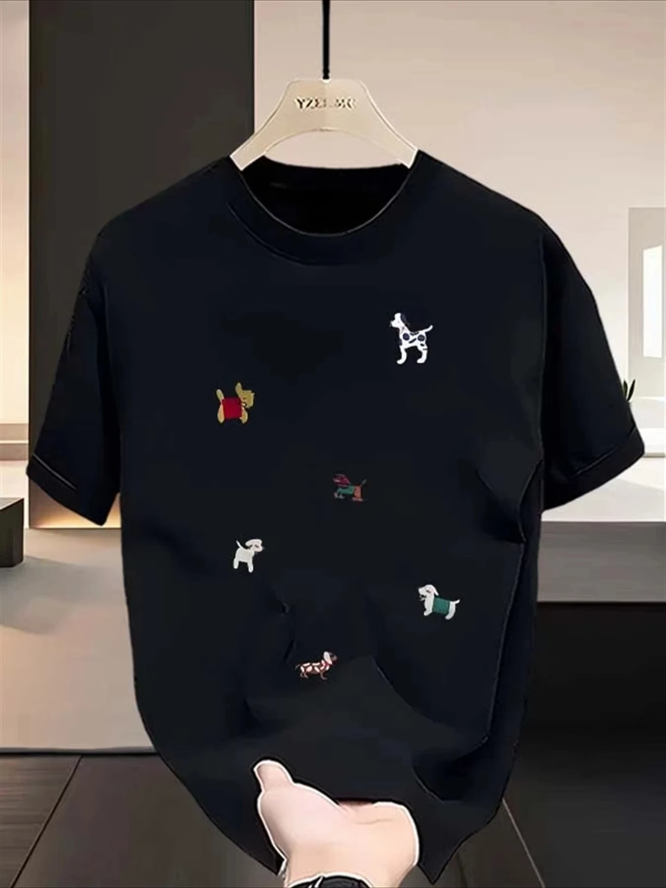 2026  Cotton Graphic Printed T-shirt Pure Cotton for Both Men and Women Short-sleeved Casual Loose and Versatile Style