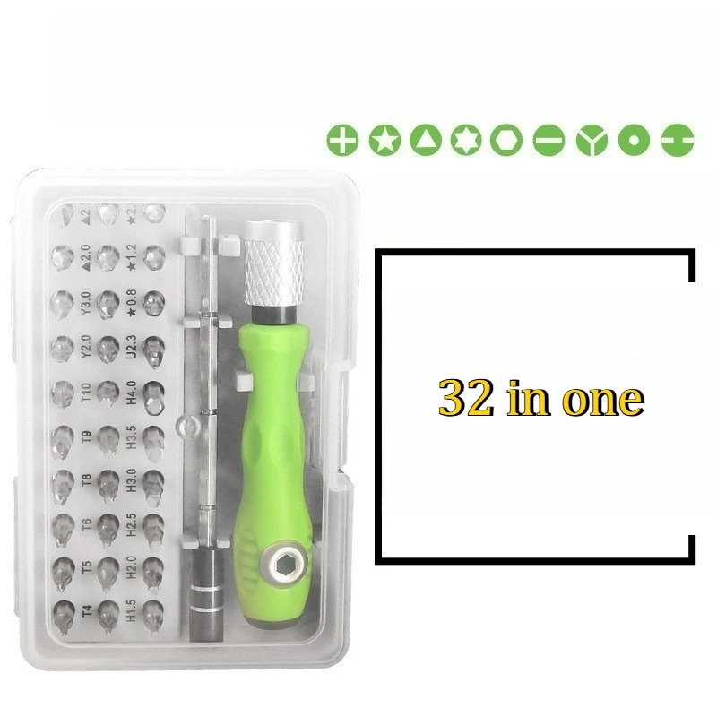 Multi Batch Head 32 in 1 Screwdriver with Magnetic  Phone Repair Tool  Multifunctional Screwdriver Repair Kit  Tool