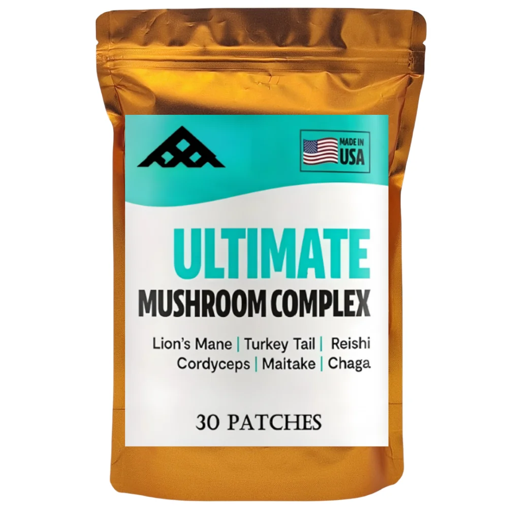 Ultimate Mushroom Transdermal Patches Lions Mane, Cordyceps and More Anti-Aging, Immune Support Energy Boost 30 Patches
