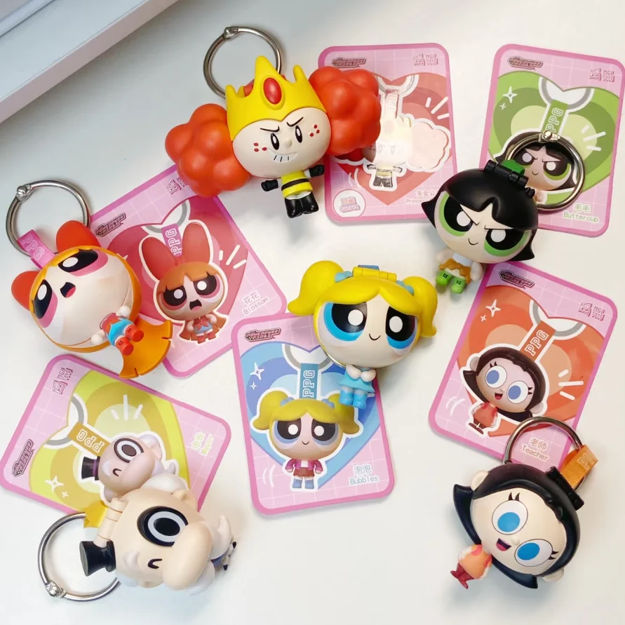 新しいパワーパフガールズ回転クロスドレッシングブラインドボックスコレクションおもちゃアニメ周辺モデルガールフレンド子供サプライズギフト