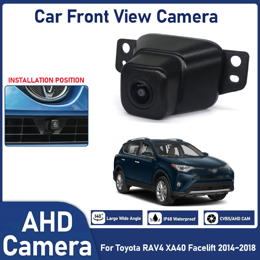 

Car Front View camera waterproof Night Vision Parking LOGO Front Camera For Toyota RAV4 XA40 Facelift 2014 2015 2016 2017 2018