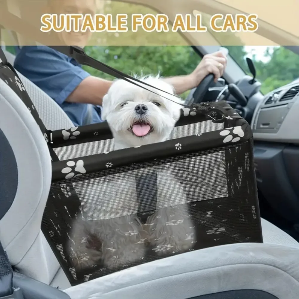 Dog Car Seat for Small Dog,Pet Car Booster Seat Cushion for Car Back Seat,Dog Travel Car Seat with Adjustable Dog Car Seat Belt