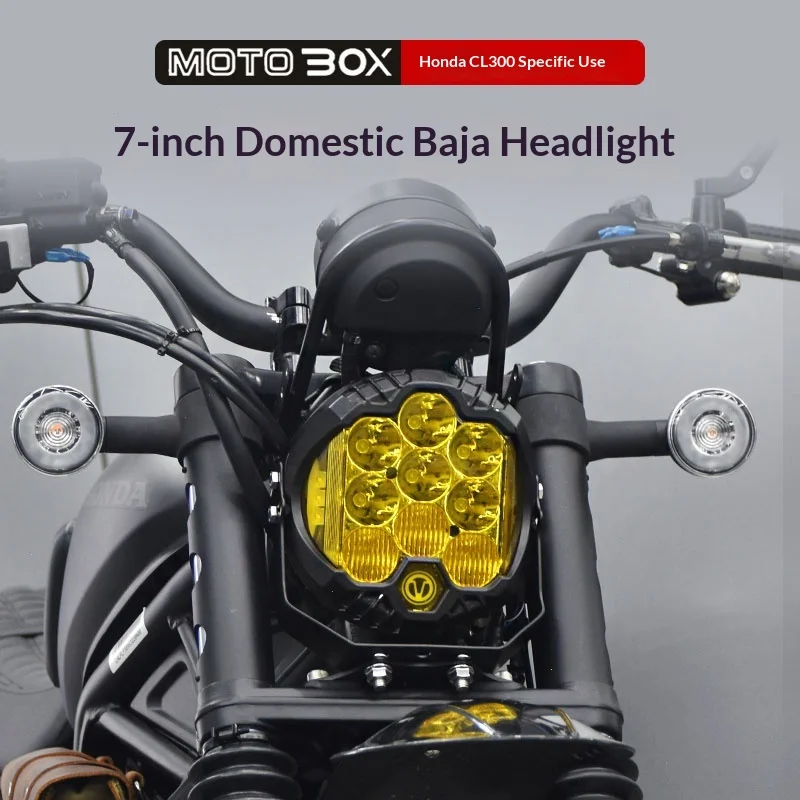 【Premium】For Honda CL300 modified with domestic Baha headlights: 7-inch high-brightness LED front headlight assembly – specializ