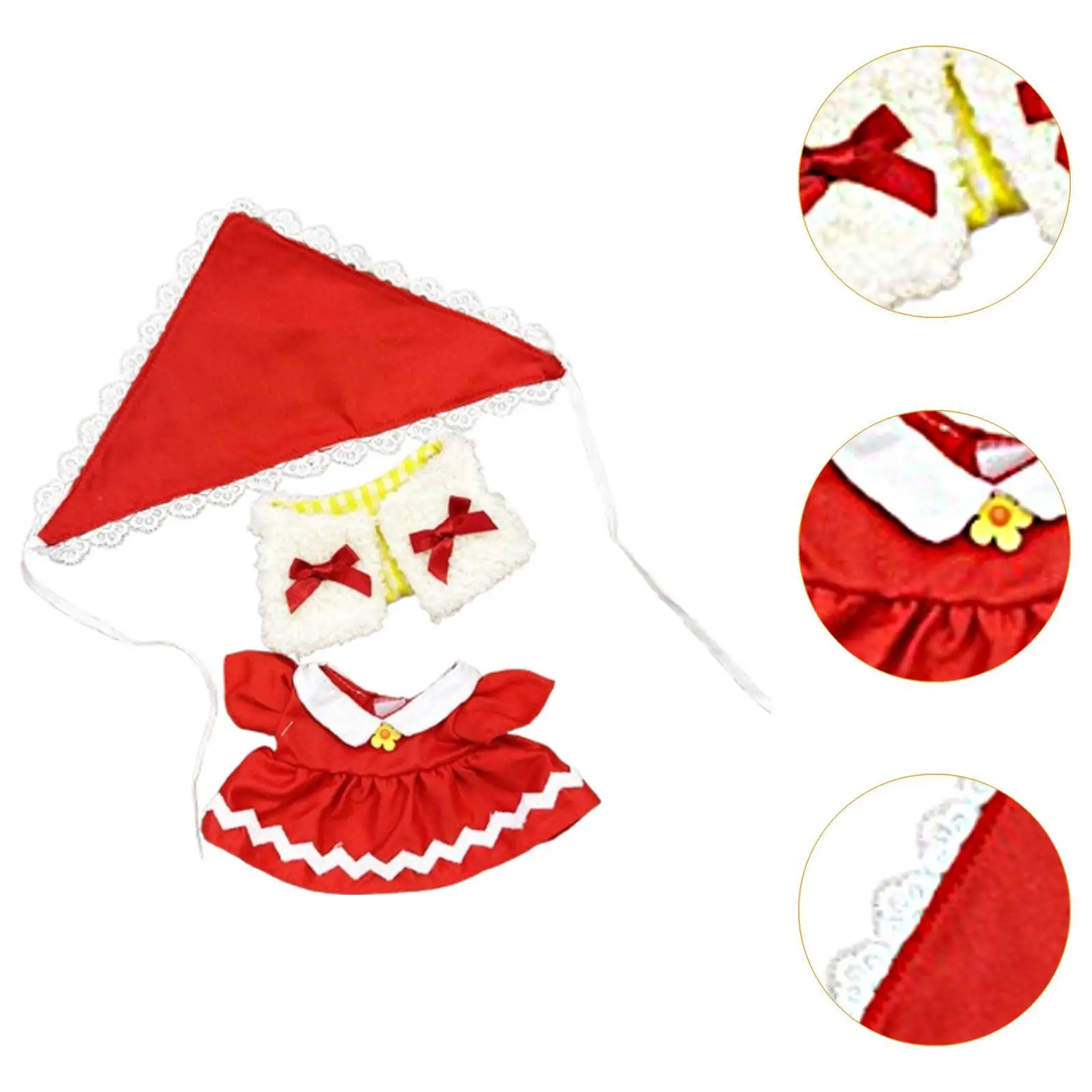 20cm roupas de boneca de pelúcia diy confortável elegante roupas de boneca dos desenhos animados acessórios de boneca de pelúcia animais de pelúcia roupas foto adereços