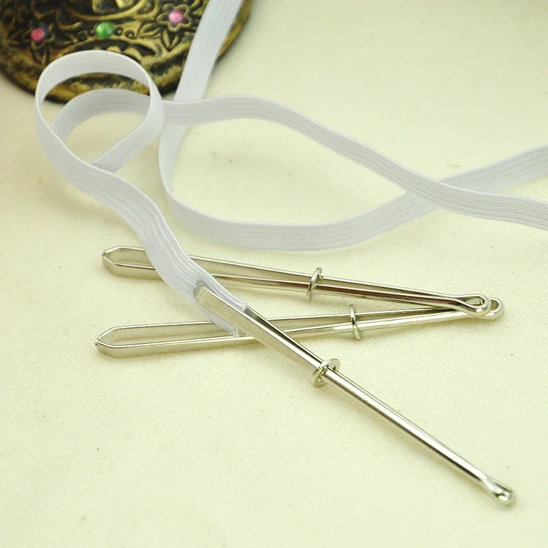 Threader Tweezer DIY Wear Rope Threader Clip Easy Pull Drawstring Elastic Band Punch Cross Stitch for Handwork Sewing Tool