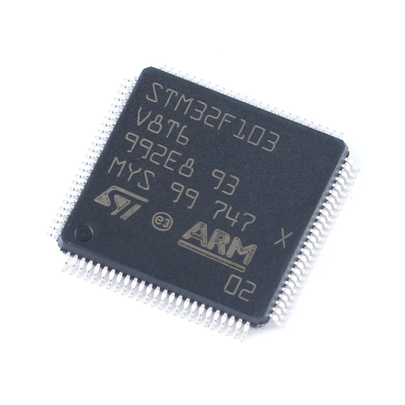 New Original STM32F103V8T6 LQFP-100 ARM® Cortex®-M3 STM32F1 Microcontroller IC 32-Bit Single-Core 72MHz 64KB (64K x 8) FLASH