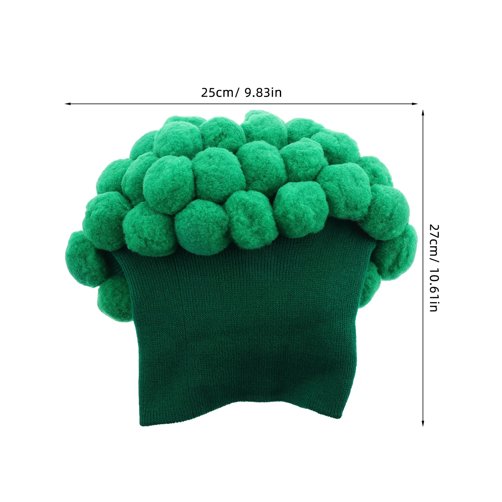 Chapéu de brócolis engraçado adorável malha traje vegetal com pom quente crochê boné para cosplay festa foto prop chapéus