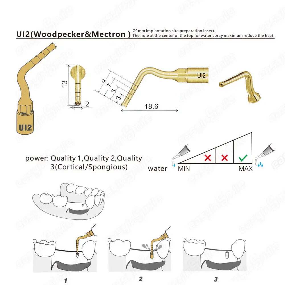 Dental Piezosurgery Tips For Mectron Woodpecker Dmetec NSK Bone Cutting Sinus Lifting Implant Dental Handpiece Piezo Surgery