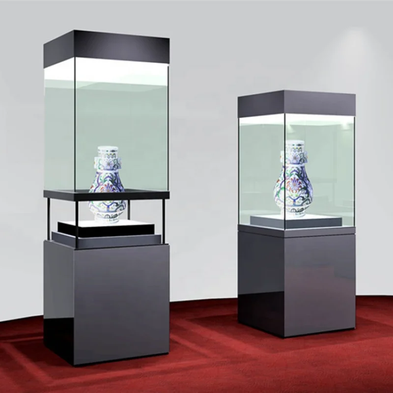 Custom. custom ized Glas Museum Display Holz oder Metall Display Vitrine