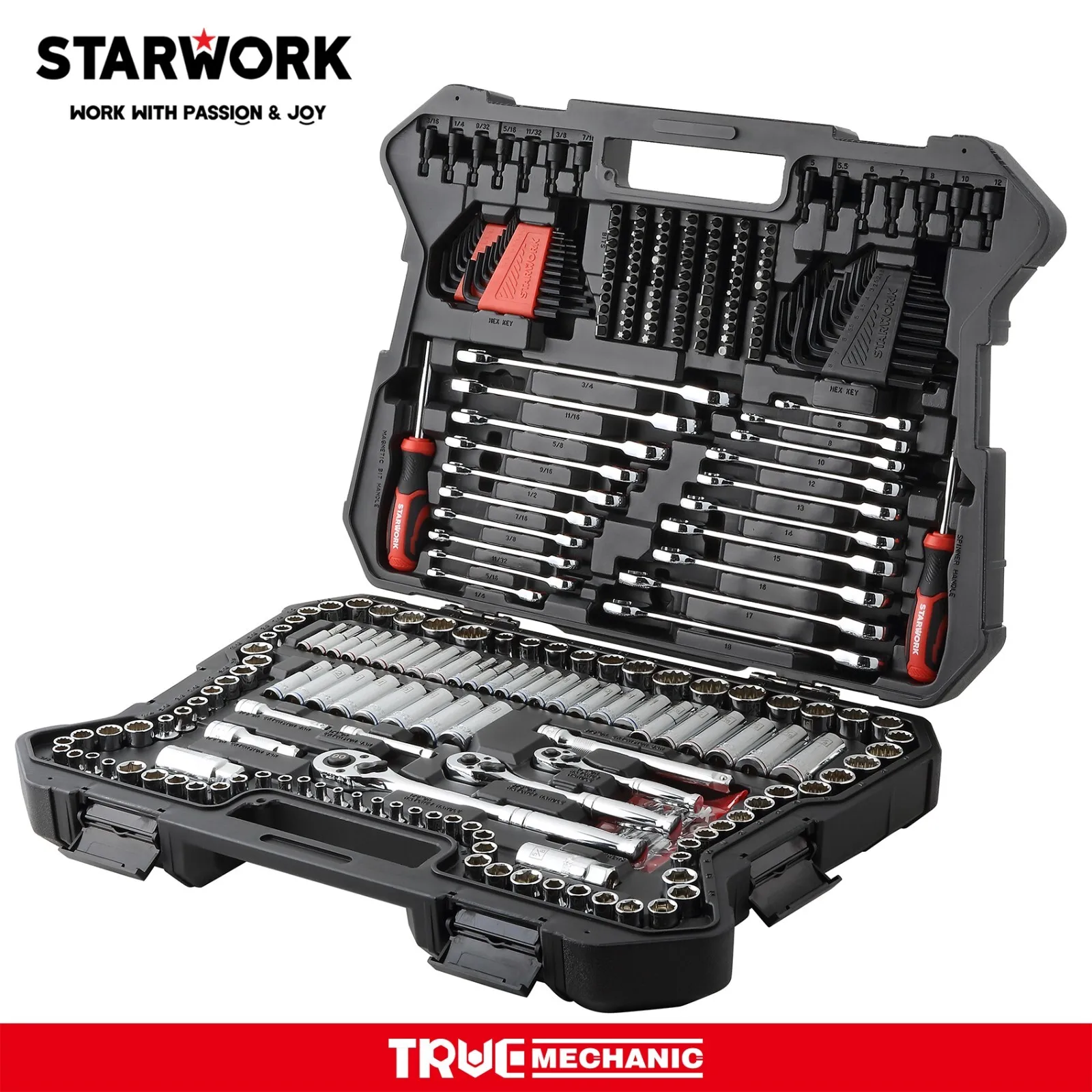 

STARWORK TRUE MECHANIC™ 303-Piece Mechanics Tool Set, Professional