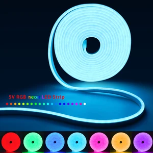 USB RGB Neon -LED -Streifenleuchten, wasserdichtes flexibles Klebeband, Anwendung und Fernbedienung, Dekoration für Heimschlafzimmer, 5V 10 Hauptverkäufe LED -Licht für Sofa - №8