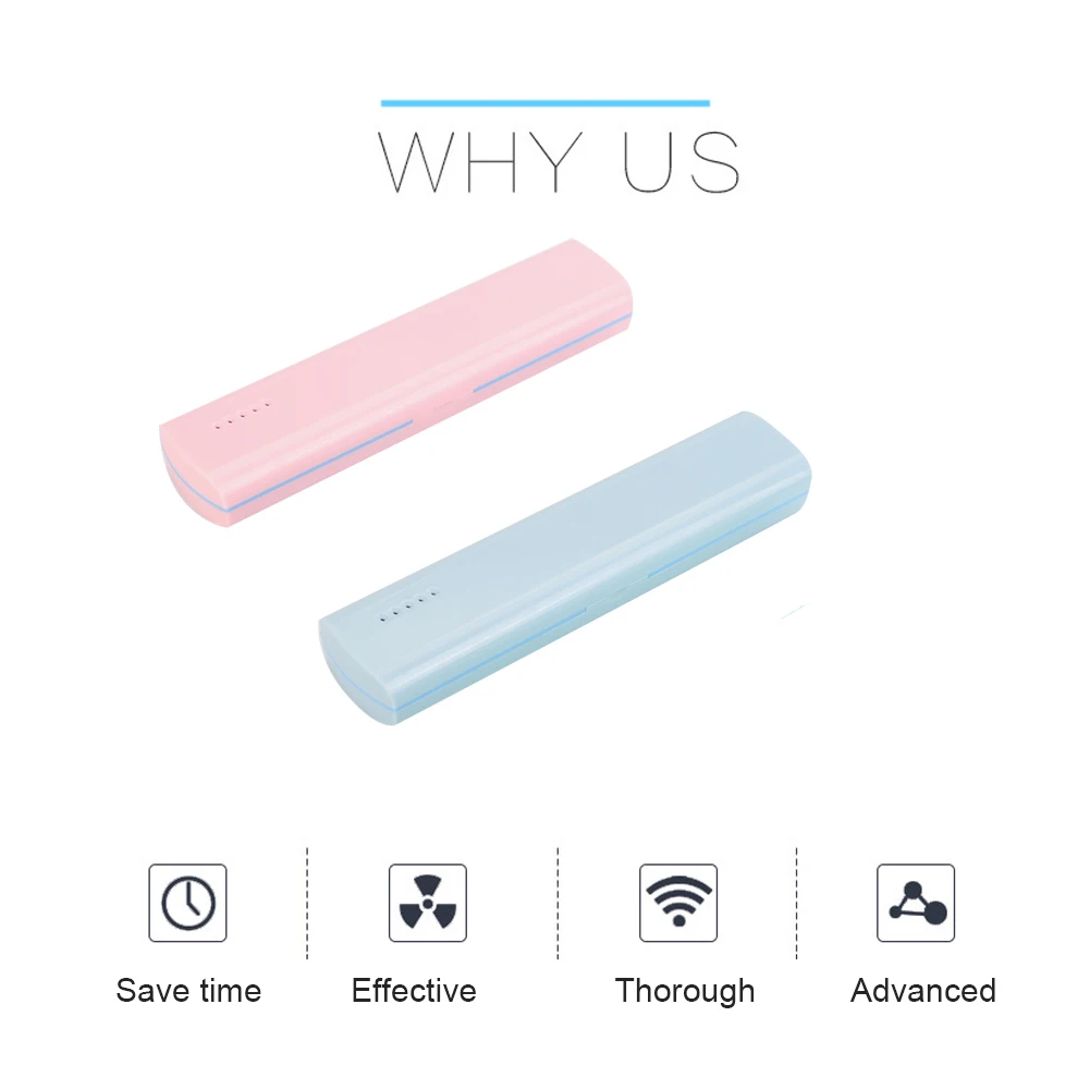 2 Modes UV Light Toothbrush Sterilizer Cleaner USB / Battery Charging Portable Oral Tooth Cleaning Brush Antibacterial Casket