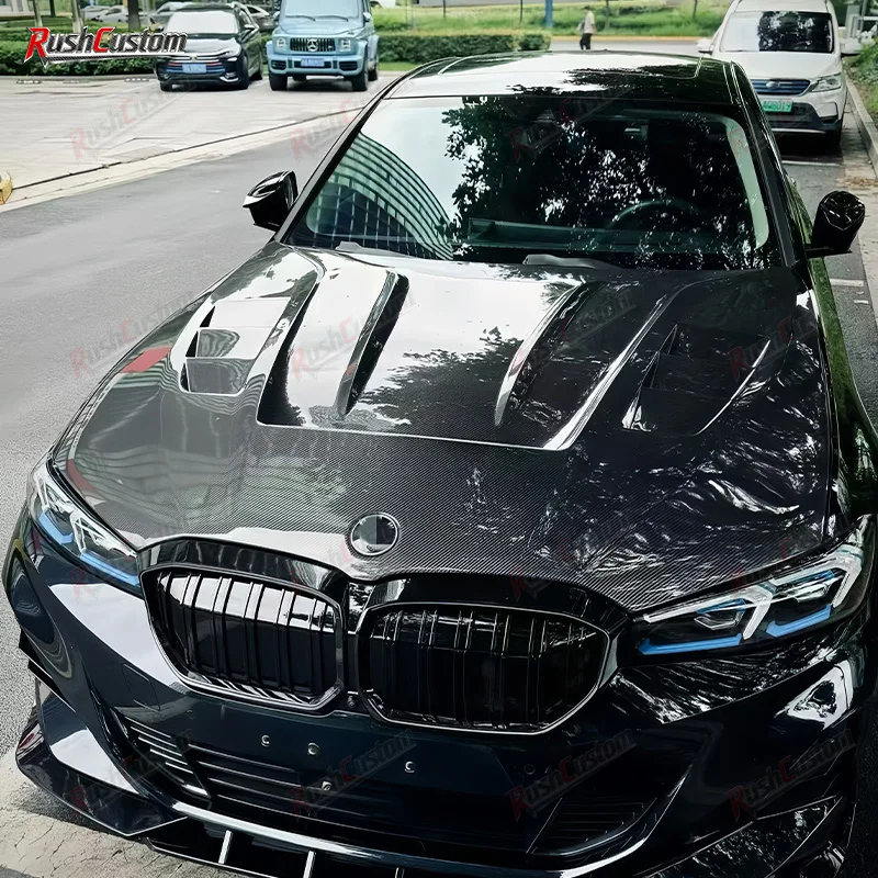 

For BMW 3 Series 2021-2025 G20/G28 M Series Carbon Fiber Hood Engine Cover Automotive Accessories Kit