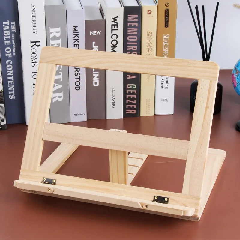 New 2026 Children Wood Grain Reading Book Stand Anti-myopia Book Holder Learning Notebook Support Rack Kids Study Accessory