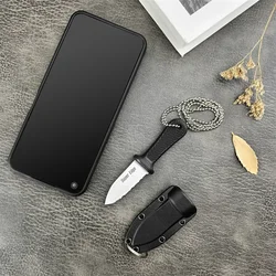 MINI Neck Keychain Knife Small Fixed Blade Knife 440c Blade ABS Handle Outdoor EDC Camping Hiking Survival Hunting Tool