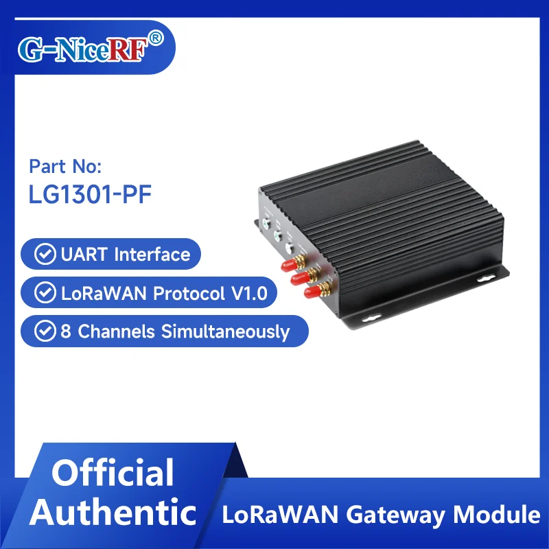 

G-NiceRF |2PCS LG1301-PF Full Finished LoRaWAN Gateway Transmitter & Receiver RF Module EU868M SX1301 & SX1255 GPS ,WIFI