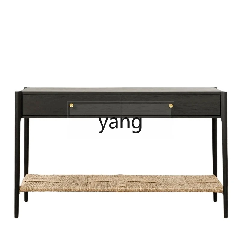 

LZR American solid wood entrance table Entrance table Modern simple living room decoration table