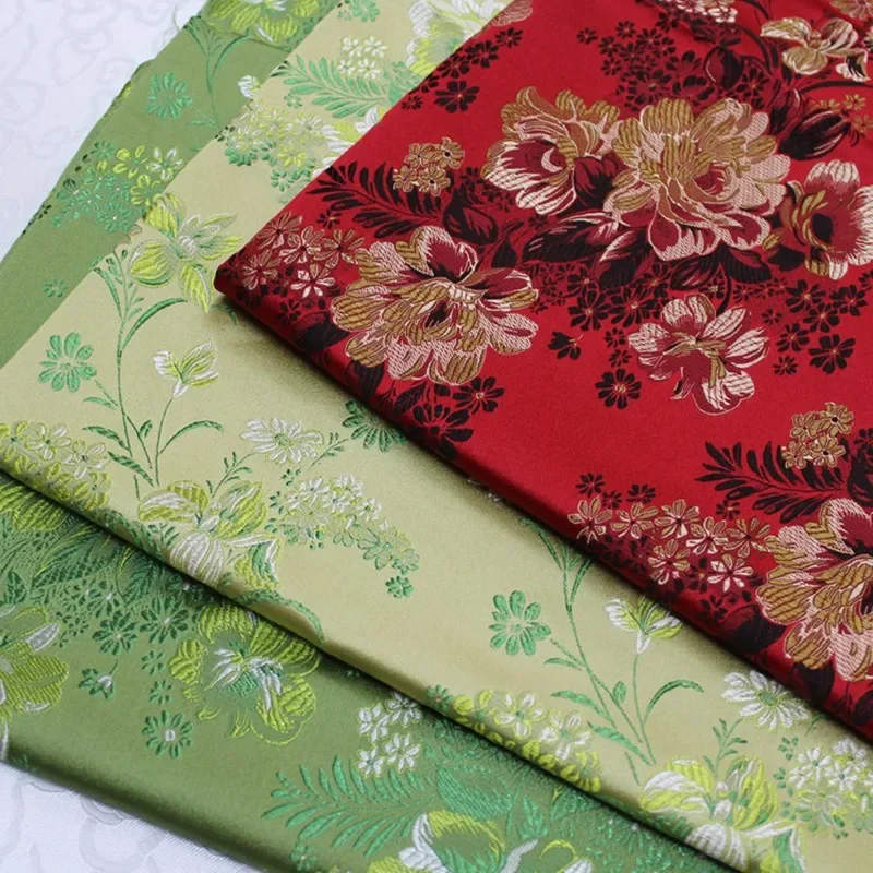 Chinese Style Brocade Jacquard Fabric for Women, Antique Silk Fabric, Cheongsam Fabrics, 1m