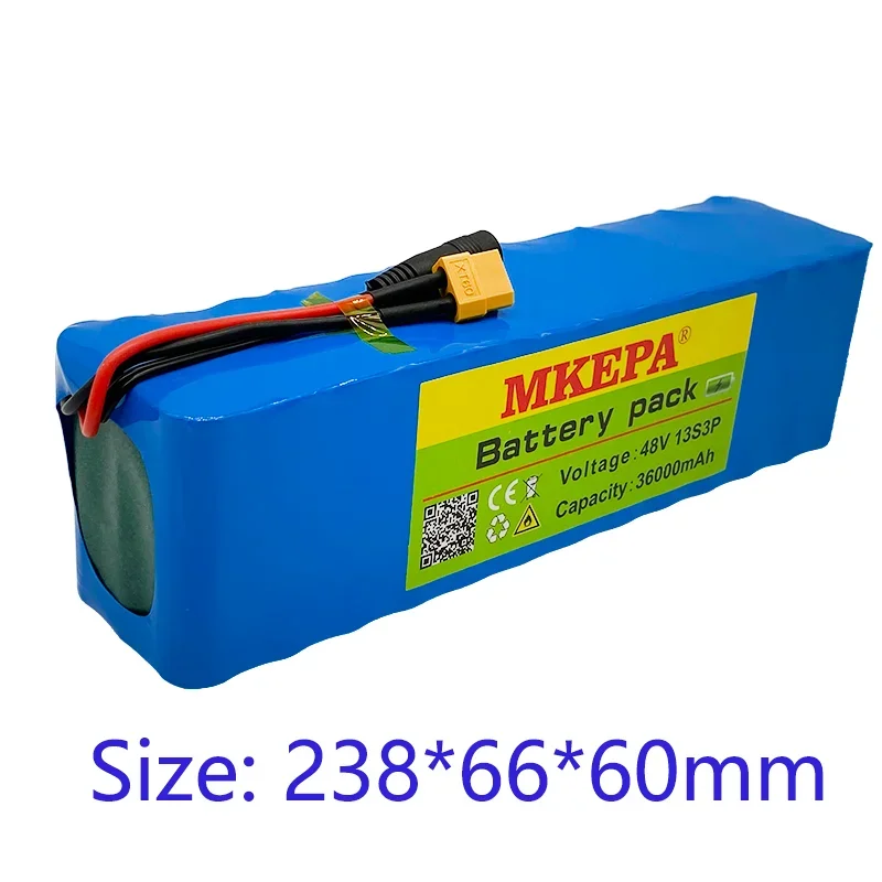 13S3P 48V Original lithiumion battery 48v 36.000Ah 1000w Lithium ion Battery Pack For with BMS+charger