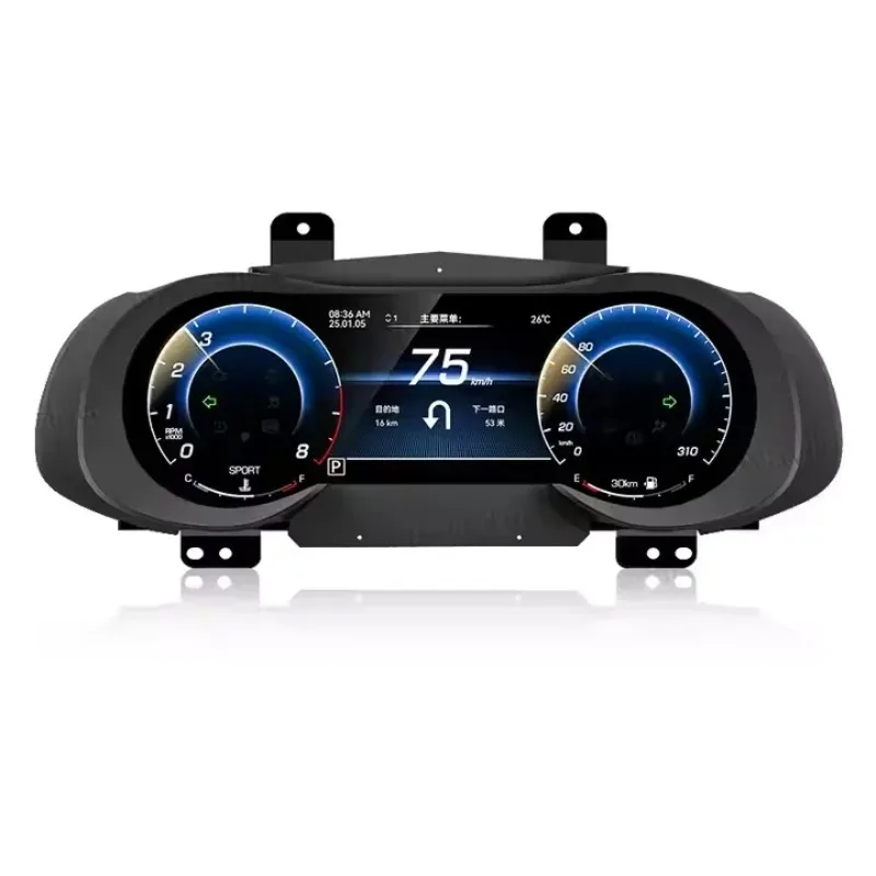 

12.3inch Car LCD Dashboard Digital Cluster Linux System Instrument Auto Speedometer for Quatroporte 2013 2020