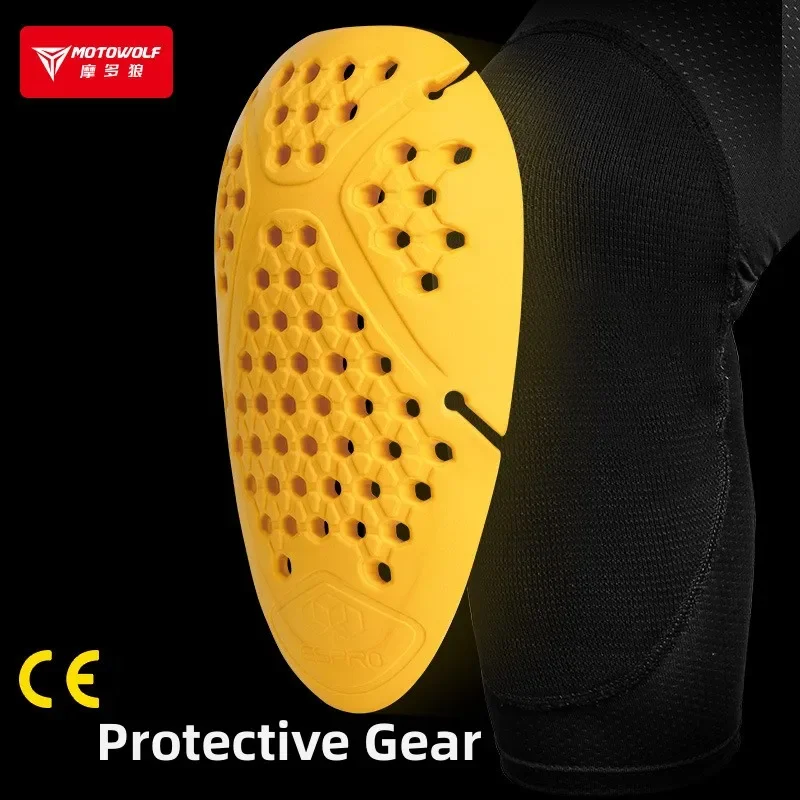 Motowolf moda estate Motocross ginocchiere elastico traspirante Moto gomito protettore adulto Mtb ciclismo Moto protettivo uomini