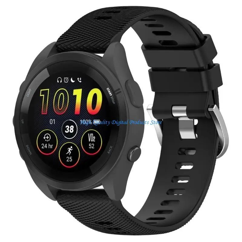 

U2JE Silicone Wristband Belt for Forerunner 265/265S Anti-scratch Strap Loop-Bracelet