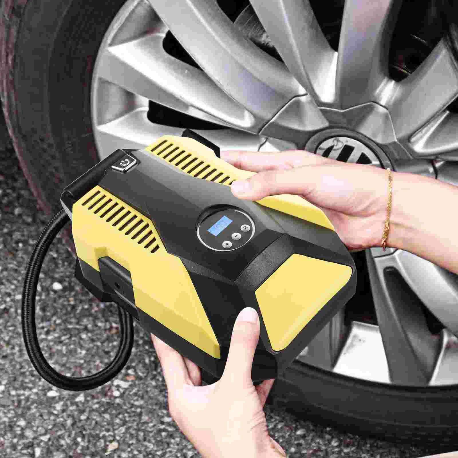 19 Cylinder Electric Tire Inflator Portable Car Pump with Pressure Gauge Electric Air Compressor