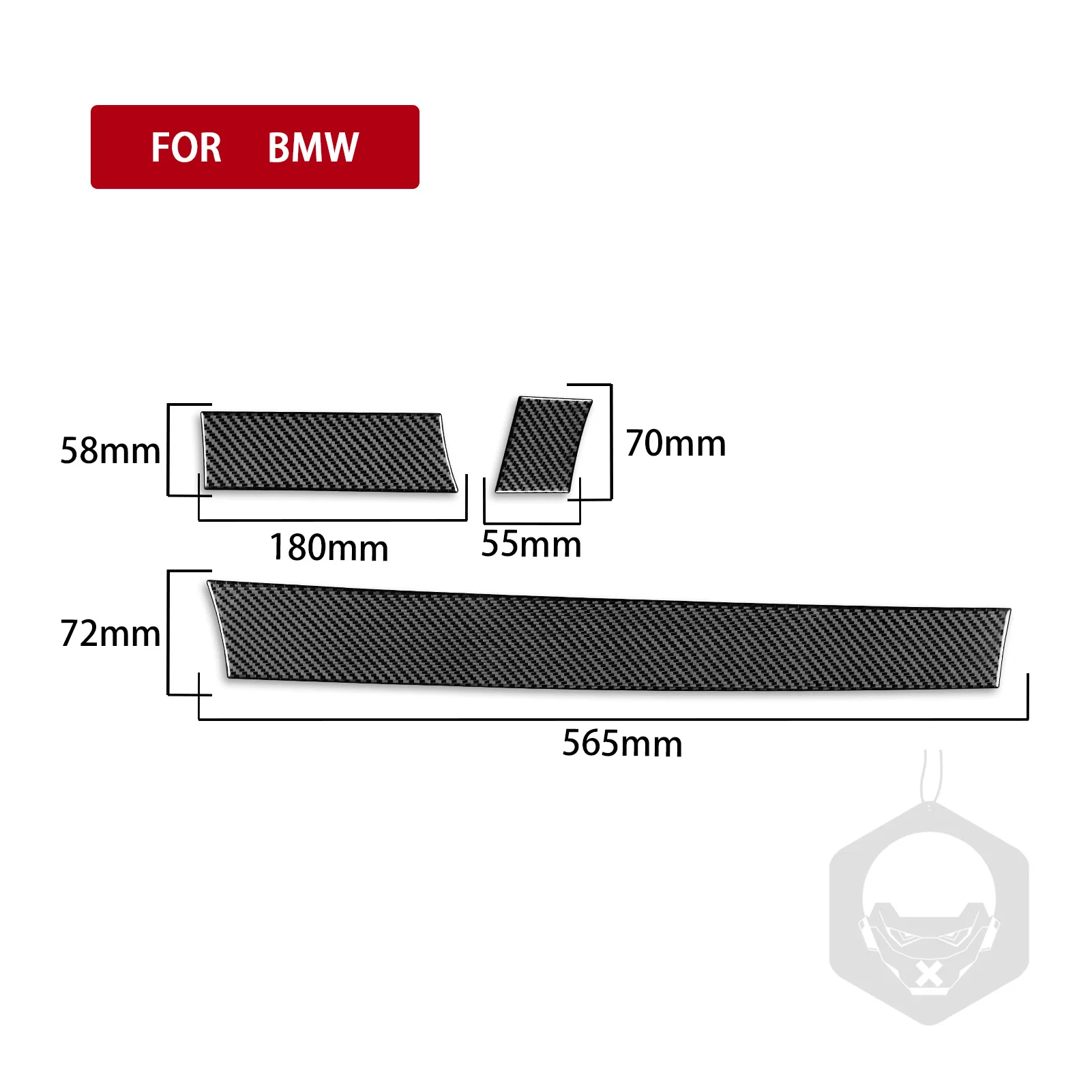 For BMW 5 Series E60 2004 2005 2006 2007 Carbon Fiber dashboard panel Car Interiors trim Accessories decorative stickers view 4