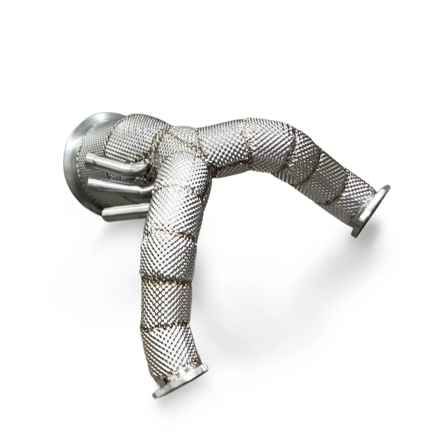 アウディQ8 3.0T 2021-2024年式対応 ステンレス製 断熱材付き 触媒付き排気マフラー